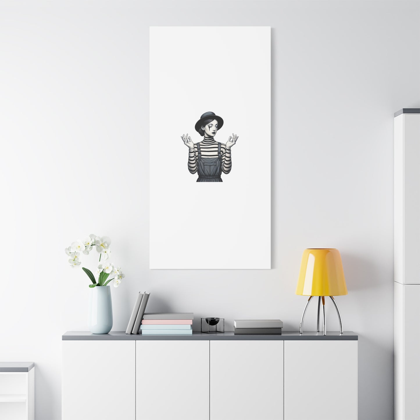 Meditative Striped Canvas Wall Art | Modern Boho Decor, Gift for Art Lovers, Minimalist Home Accent, Gallery Wall Art
