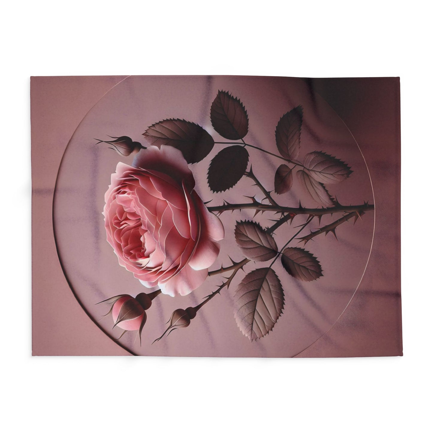 Elegant Rose Arctic Fleece Blanket - Cozy Home Decor, Floral Throw Blanket, Birthday Gift, Wedding Present, Living Room Accent