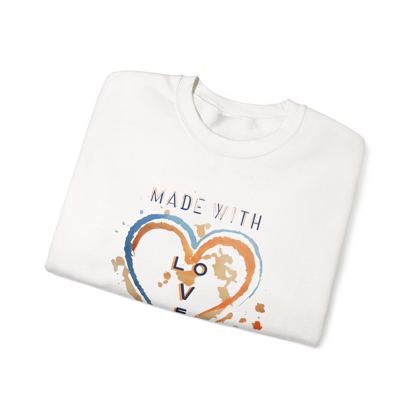 Made with Love Sweatshirt | Cozy Unisex Crewneck | Gift for Everyone | Perfect for Valentine’s Day, Birthdays, or Casual Wear