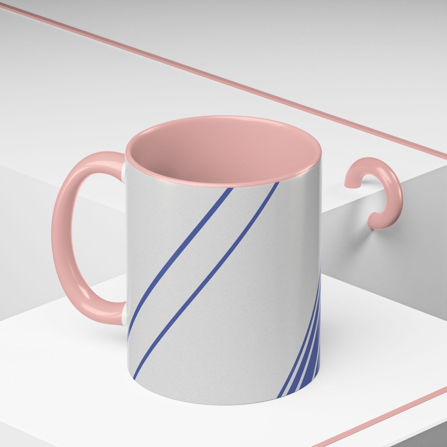 Elegant Stripe Accent Coffee Mug - Perfect for Gifts, Home Decor, Office, Birthdays, and Tea Lovers