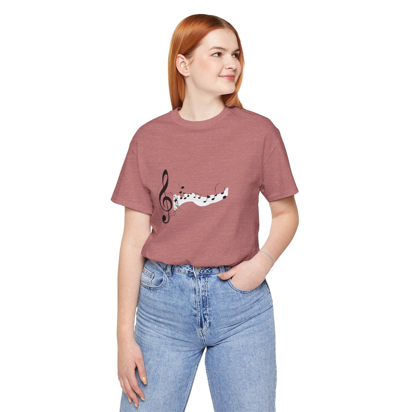 Musical Notes Short Sleeve Tee for Music Lovers