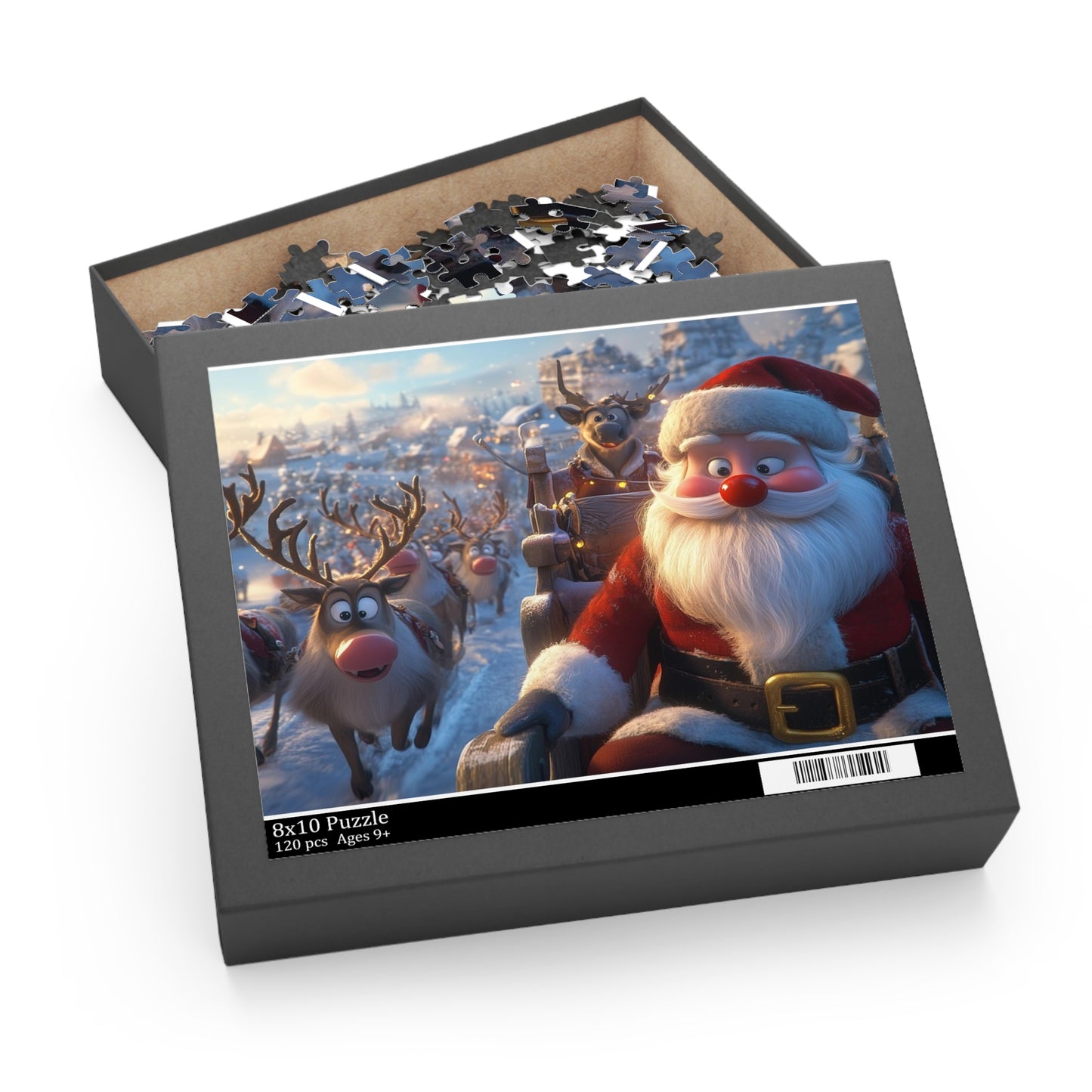 Santa Claus Christmas Puzzle - 120, 252, 500 Piece, Holiday Gift, Family Fun, Seasonal Decor