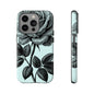 Elegant Floral Phone Case, Tough Cases for iPhones, Black Rose Design, Gift for Her, Stylish Phone Cover, Birthday Gifts
