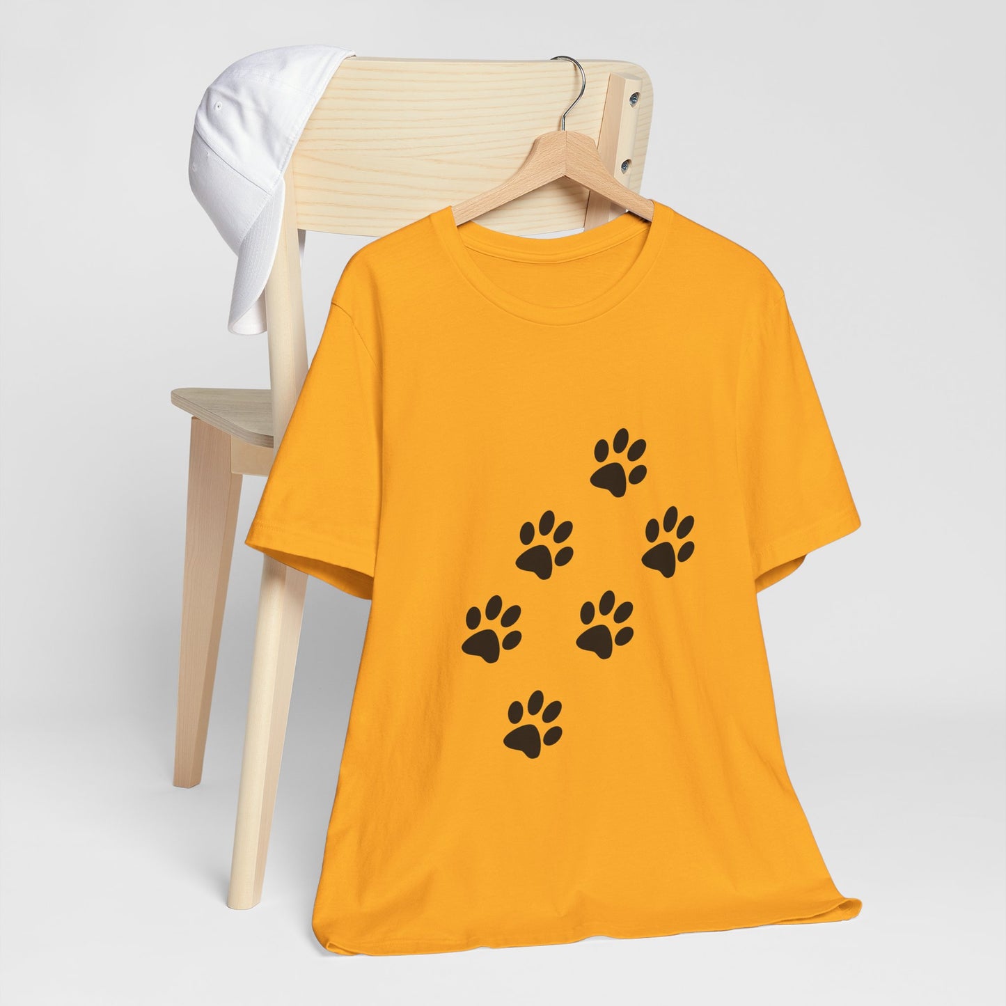 Paw Print Short Sleeve Tee | Unisex Animal Lover Shirt, Pet Owner Gift, Casual Wear, Gifts for Dog Lovers, Comfortable T-Shirt