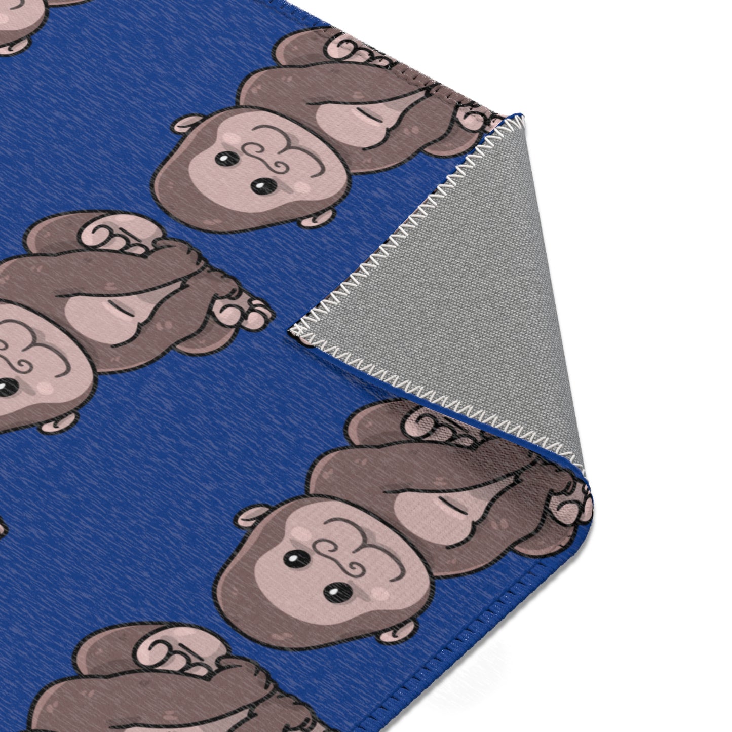Cute Cartoon Monkey Area Rug, Fun Kid's Room Decor