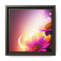 Framed Floral Canvas Art — Pink Daisies Sunset Wall Print