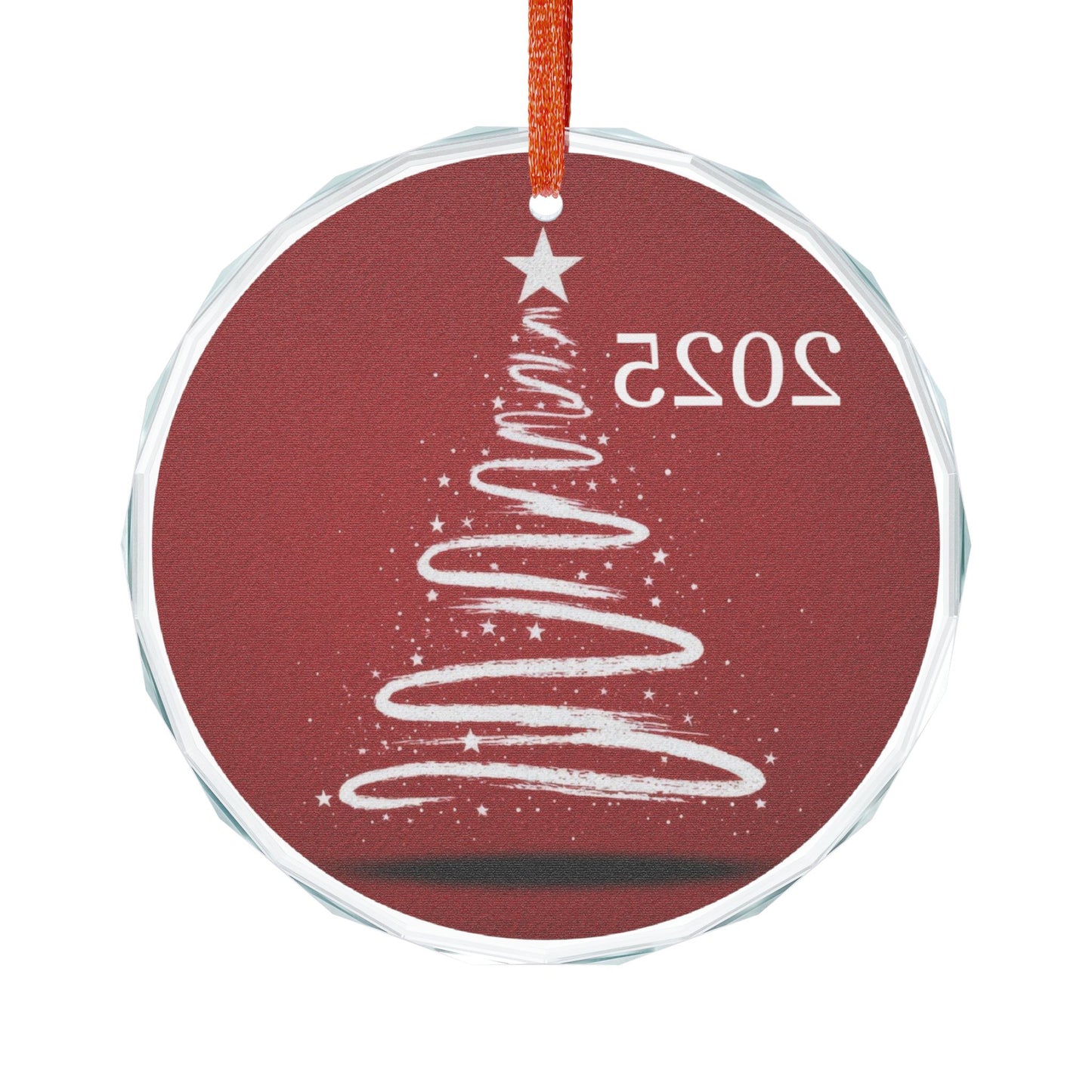 2025 Heart Crystal Ornament – Red Holiday Glass Tree Keepsake