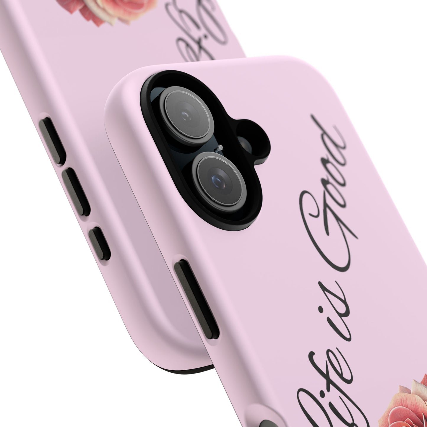Roses & Positivity Phone Case - Floral Design, Life is Good, Tough Cases for Everyday Wear, Gift for Friends, Mother's Day, Spring [...]
