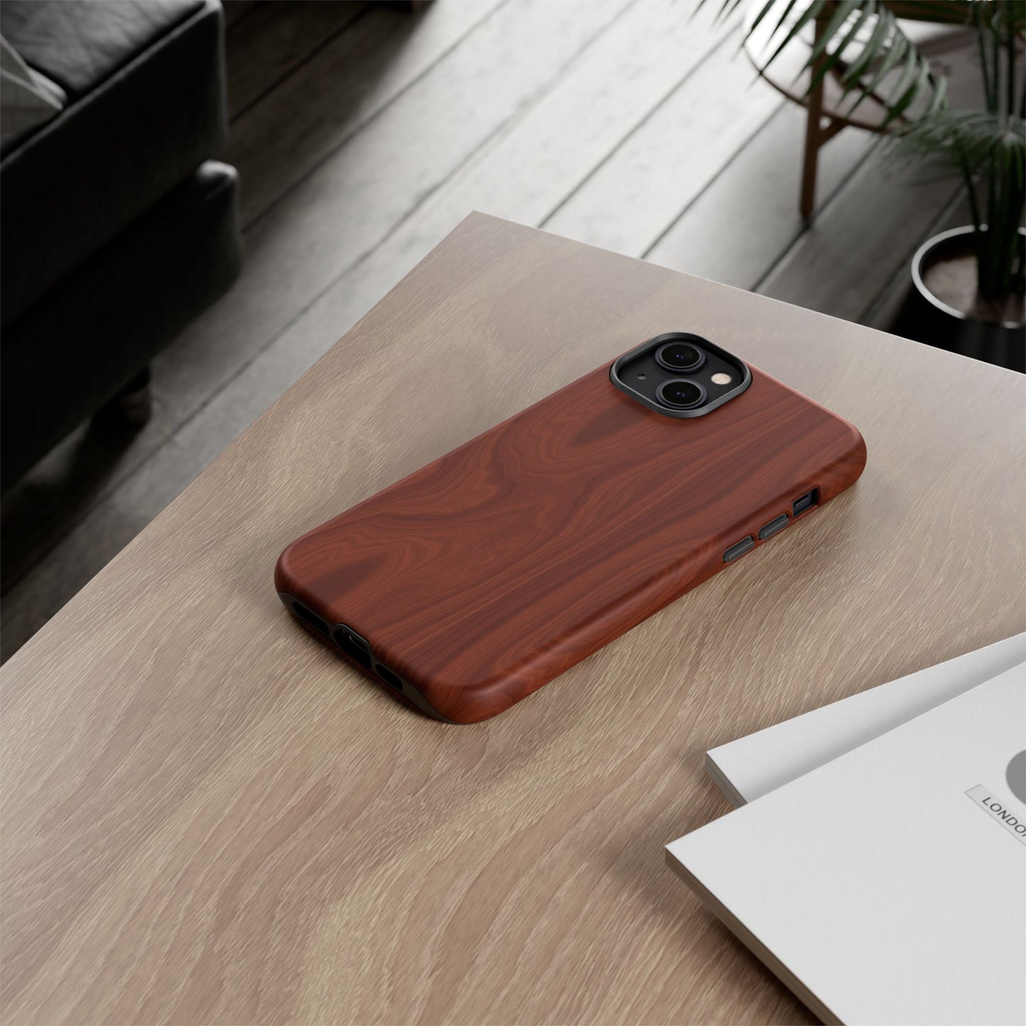 Wood Grain Phone Case, Stylish Tough Cases, Nature-Inspired Protective Cover, Unique Gifts for Him and Her, Eco-Friendly Tech Accessory