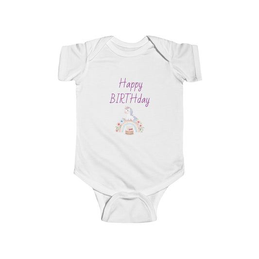 Happy Birthday Infant Bodysuit, Baby Shower Gift, Cute Baby Outfit, Newborn Clothes, 1st Birthday Outfit