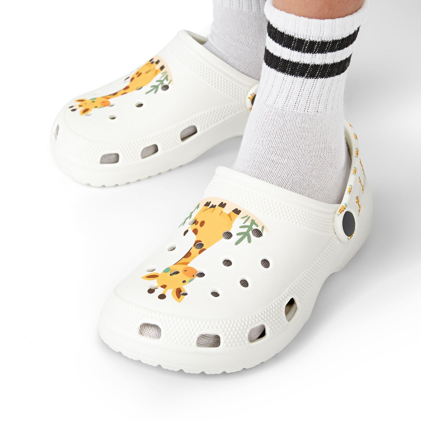 Giraffe Children's Clogs, Fun Kids Footwear, Summer Play Shoes, Toddler Garden Clogs, Animal Print Sandals