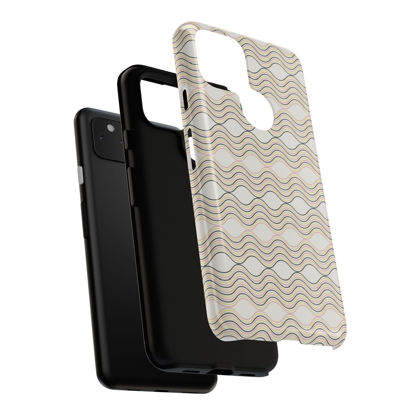 Stylish Phone Case for Tough Protection, Wavy Design, Chic Accessory, Gift for Her, Trendy Tech, Holiday Gift Idea