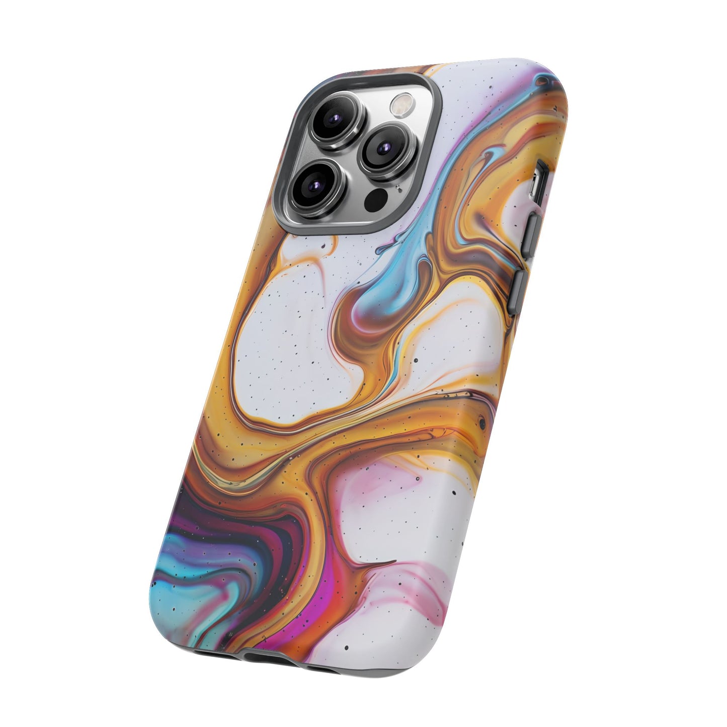 Artistic Phone Case, Tough Cases with Colorful Marble Design
