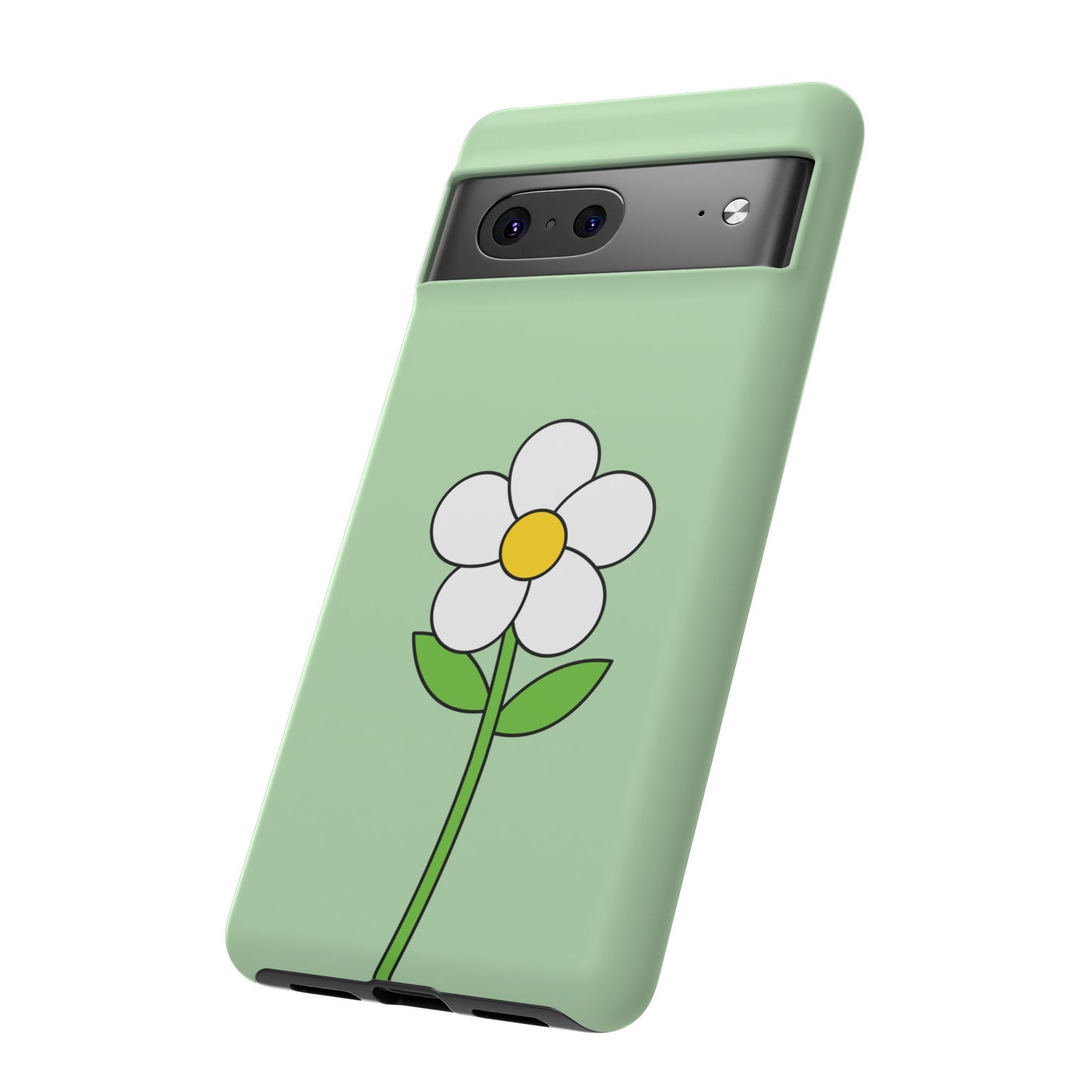 Floral Phone Case - Tough Cases for Nature Lovers, Cute Green Flower Design, iPhone Cover, Gift for Her, Spring Accessories