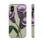 Floral Phone Case - Tough Cases, Purple Flower Design, Cell Phone Accessories, Gift for Her, Nature Lover Essentials