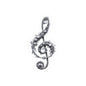 Ornate Treble Clef Kiss-Cut Sticker — Decorative Music Note Decal for Laptops & Instruments