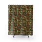 Festive Floral Shower Curtain, Holiday Decor, Bathroom Makeover, Home Gift, Christmas Decoration