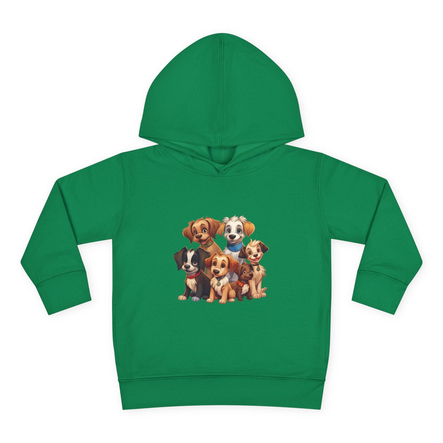 Adorable Puppy Print Toddler Hoodie, Cute Kids Fleece Pullover, Dog Lover Gift, Warm Hoodie for Boys & Girls, Pet Themed Clothes