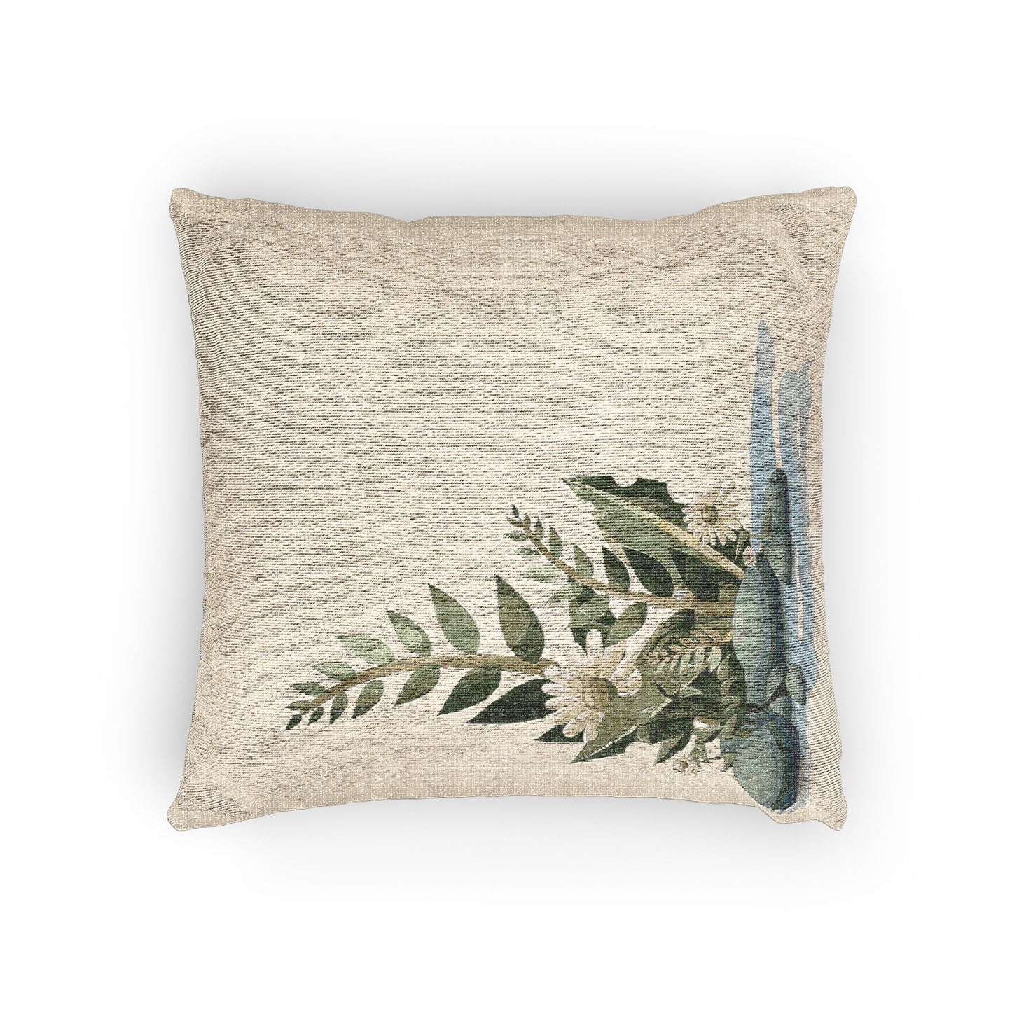 Nature-Inspired Woven Pillow, Cozy Decorative Cushion, Greenery Home Decor, Plant Lover Gift, Boho Style Accent, Earthy Textured Pillow