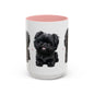 Cute Pug Accent Coffee Mug, Pet Lover Gift, Coffee Cup, Dog Mom Mug, Black Dog Ceramic Mug