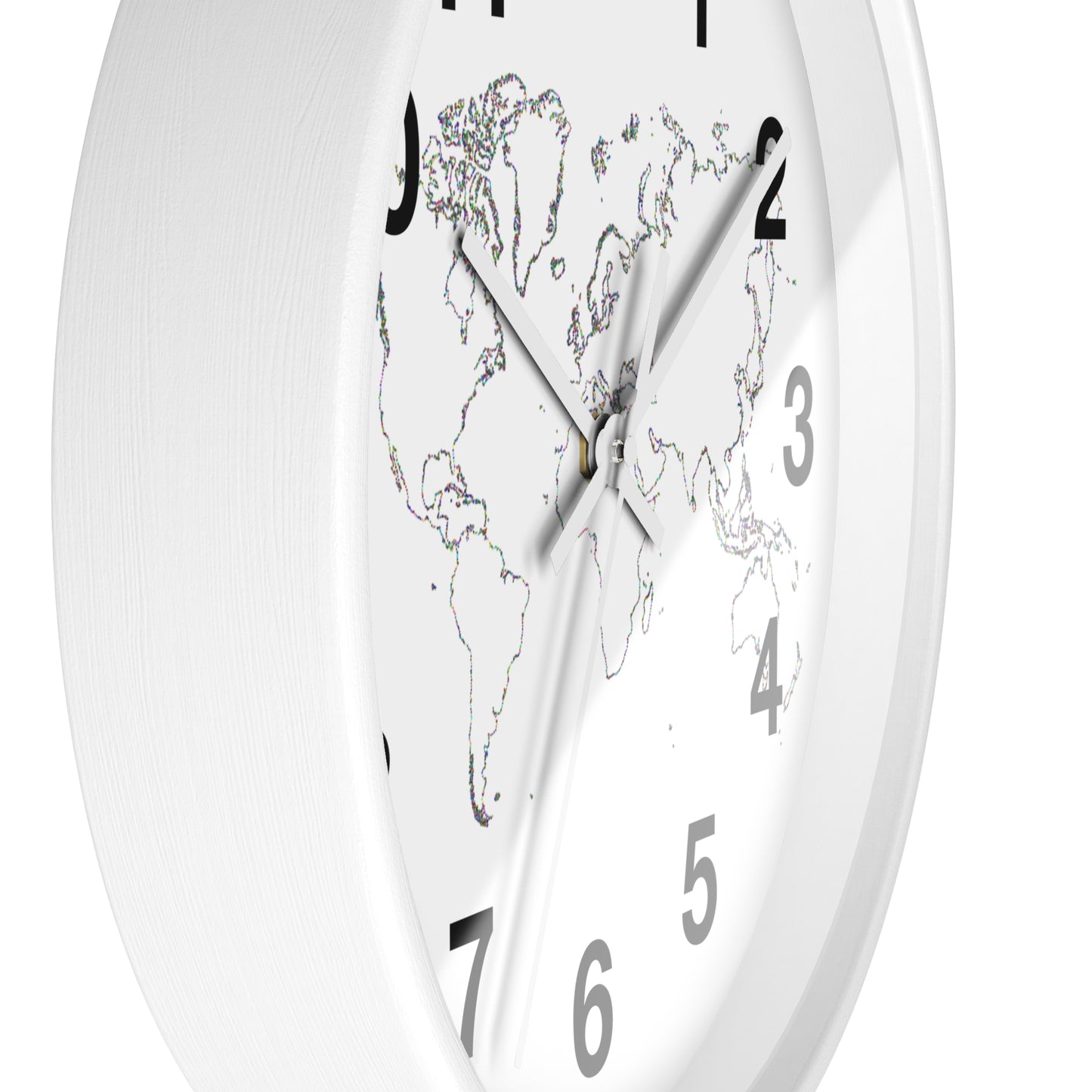 World Map Wall Clock, Unique Home Decor, Travel Enthusiast Gift, Modern Timepiece, Educational Wall Art
