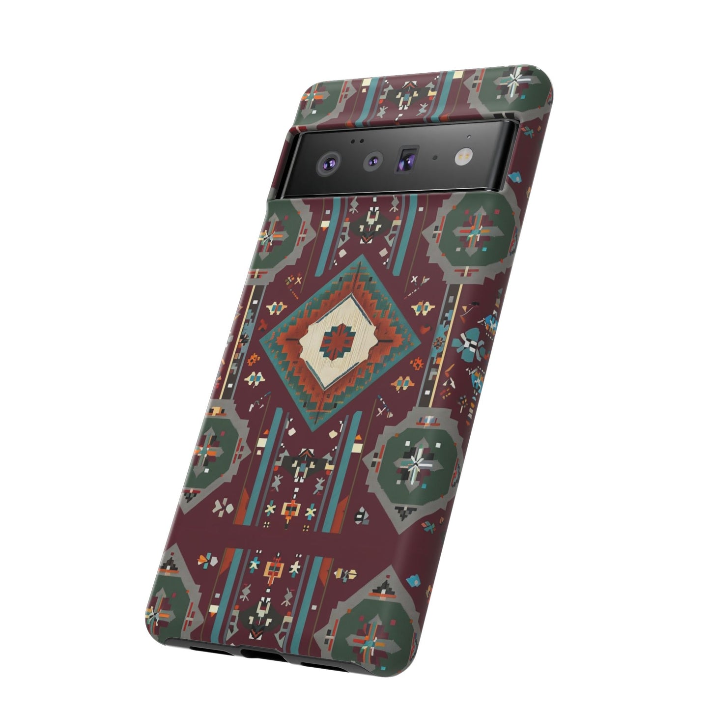 Tribal Pattern Phone Case - Boho Chic, Tough Durable Cover, Stylish Tech Accessory, Gift for Him/Her, Festival Essentials