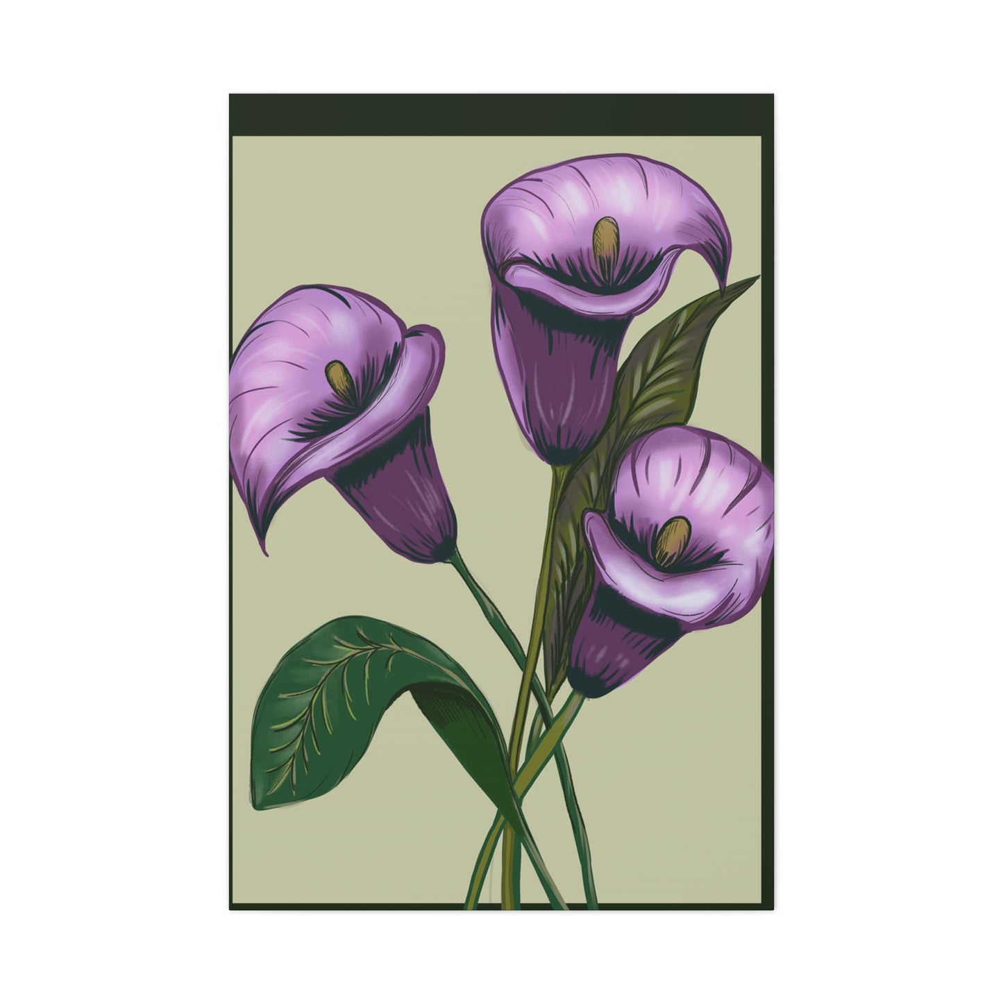 Copy of Matte Canvas, Stretched, 1.25" Purple Flowers