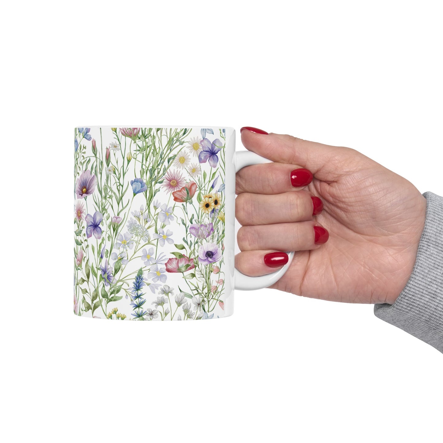 Ceramic Mug, (11oz, 15oz) - wildflowers