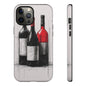Wine Lover's Phone Case, Tough Phone Cover, Artistic Wine Design, Gift for Wine Enthusiasts, Customizable Case, Unique Wine Art
