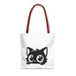 Adorable Cat Face Tote Bag | Cute Kitten Shopping Bag | Gift for Cat Lovers | Everyday Use | Eco-Friendly Accessory