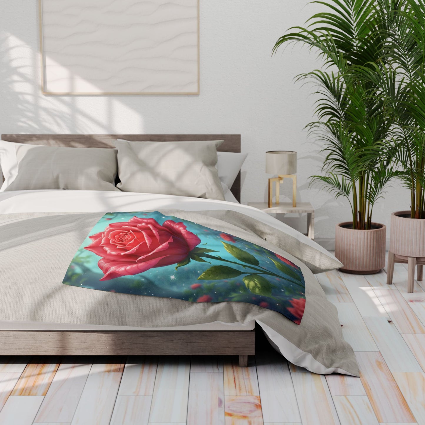 Rose-Themed Arctic Fleece Blanket - Cozy Home Decor, Gifts for Her, Floral Blanket, Romantic Decor, Perfect for All Seasons