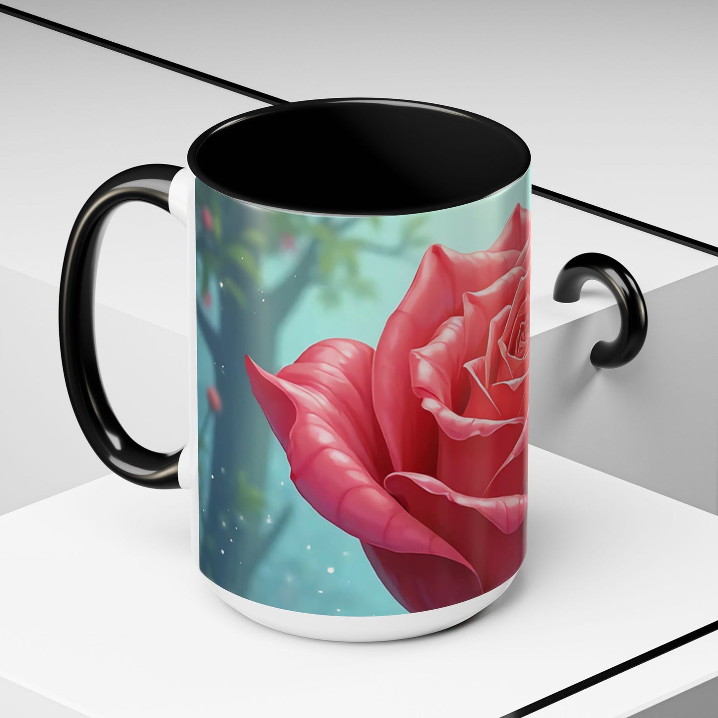 Elegant Rose Coffee Mug for Floral Lovers, Perfect Gift for Mother’s Day, Birthday, Home Decor, Garden Enthusiasts, Art Collectors
