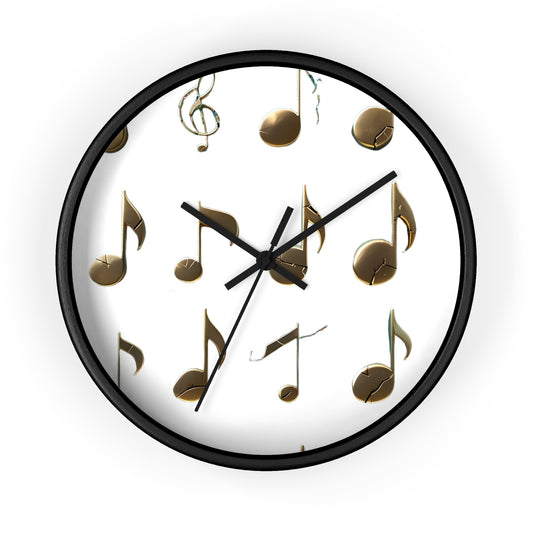 Musical Notes Wall Clock - Perfect for Musicians, Music Lovers