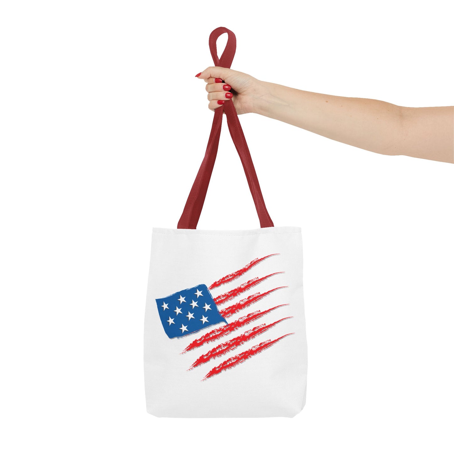 Patriotic Tote Bag | USA Pride | American Flag Design | Eco-Friendly Market Bag | Gift for Fourth of July, Veterans, Memorial Day