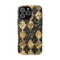 Elegant Gold & Black Phone Case for Tough Protection