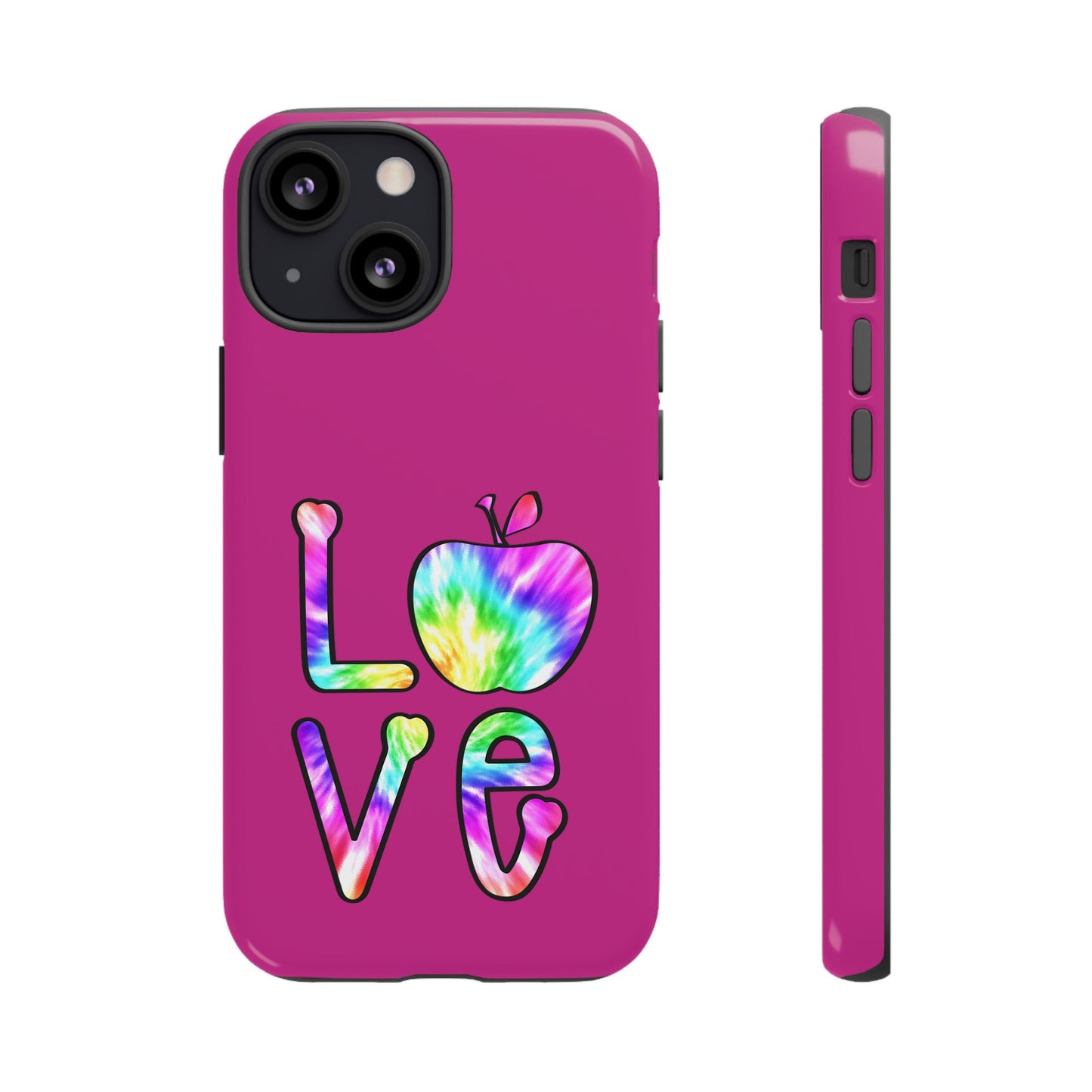 Colorful Love Phone Case, Tough Cases for iPhone, Cute Phone Accessory, Gift for Her, Summer Vibe Phone Cover