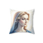 Divine Inspiration Decorative Pillow, Religious Home Decor, Prayer Pillow, Mary Pillows, Gift for Faith Lovers