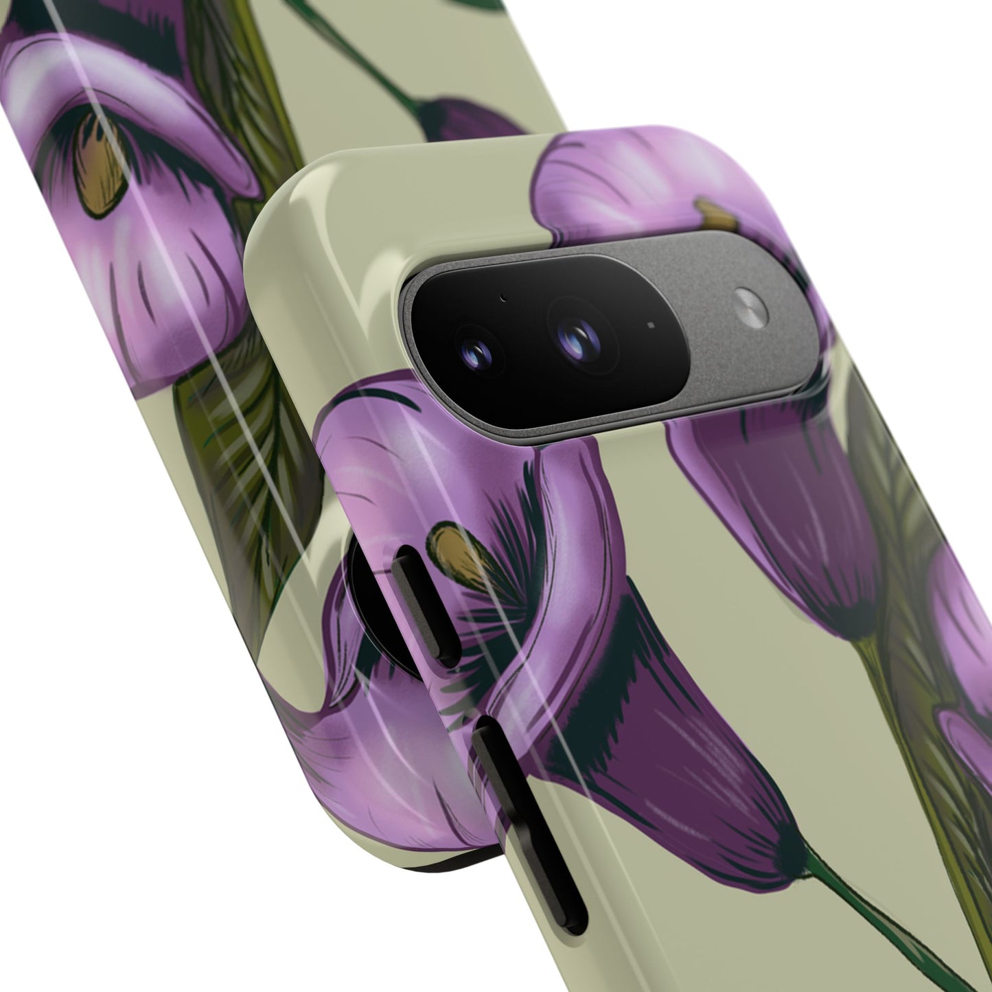 Floral Phone Case - Tough Cases, Purple Flower Design, Cell Phone Accessories, Gift for Her, Nature Lover Essentials