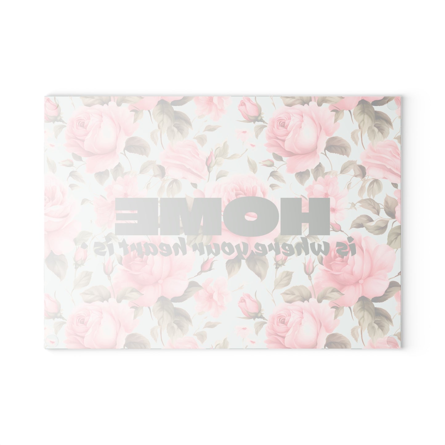 Floral Home Glass Cutting Board, Kitchen Decor, Housewarming Gift, Mother’s Day Gift, Cooking Accessory