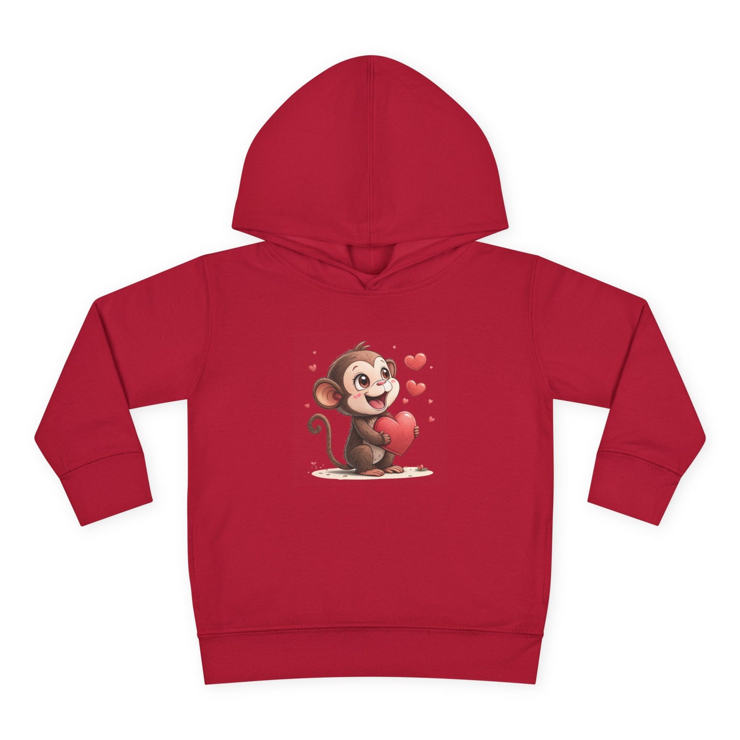 Adorable Toddler Monkey Love Hoodie, Birthday Gift, Kids Pullover, Baby Shower Gift, Cute Fleece Sweatshirt
