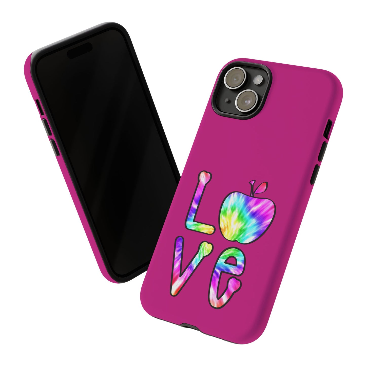 Colorful Love Phone Case, Tough Cases for iPhone, Cute Phone Accessory, Gift for Her, Summer Vibe Phone Cover