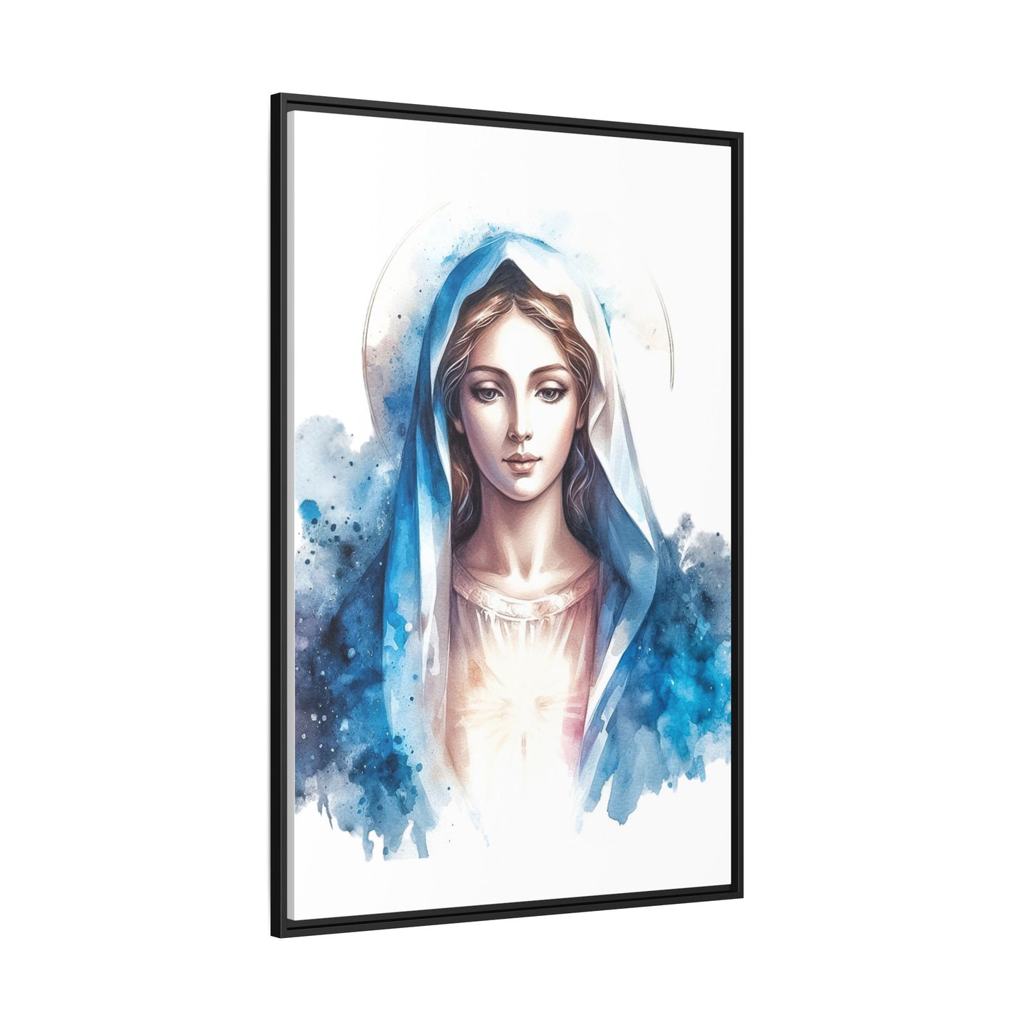 Framed Canvas Art Print, Spiritual Decor, Religious Artwork, Wall Decor, Gift for Faith, Elegant Home Decoration