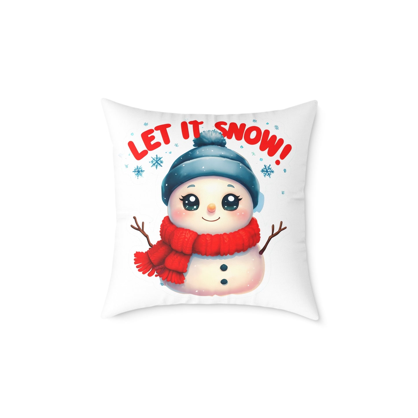 Let It Snow Snowman Pillow
