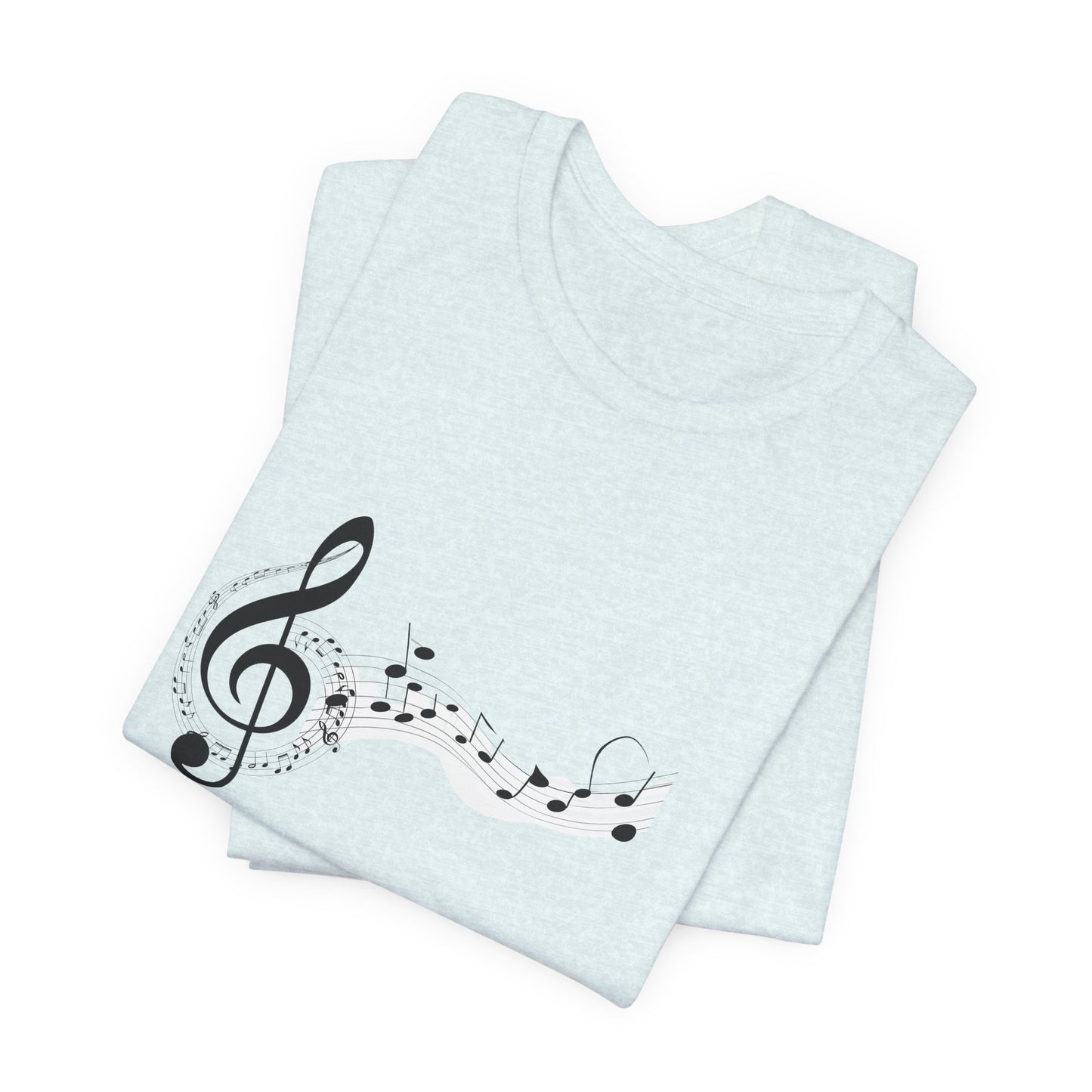 Musical Notes Short Sleeve Tee for Music Lovers