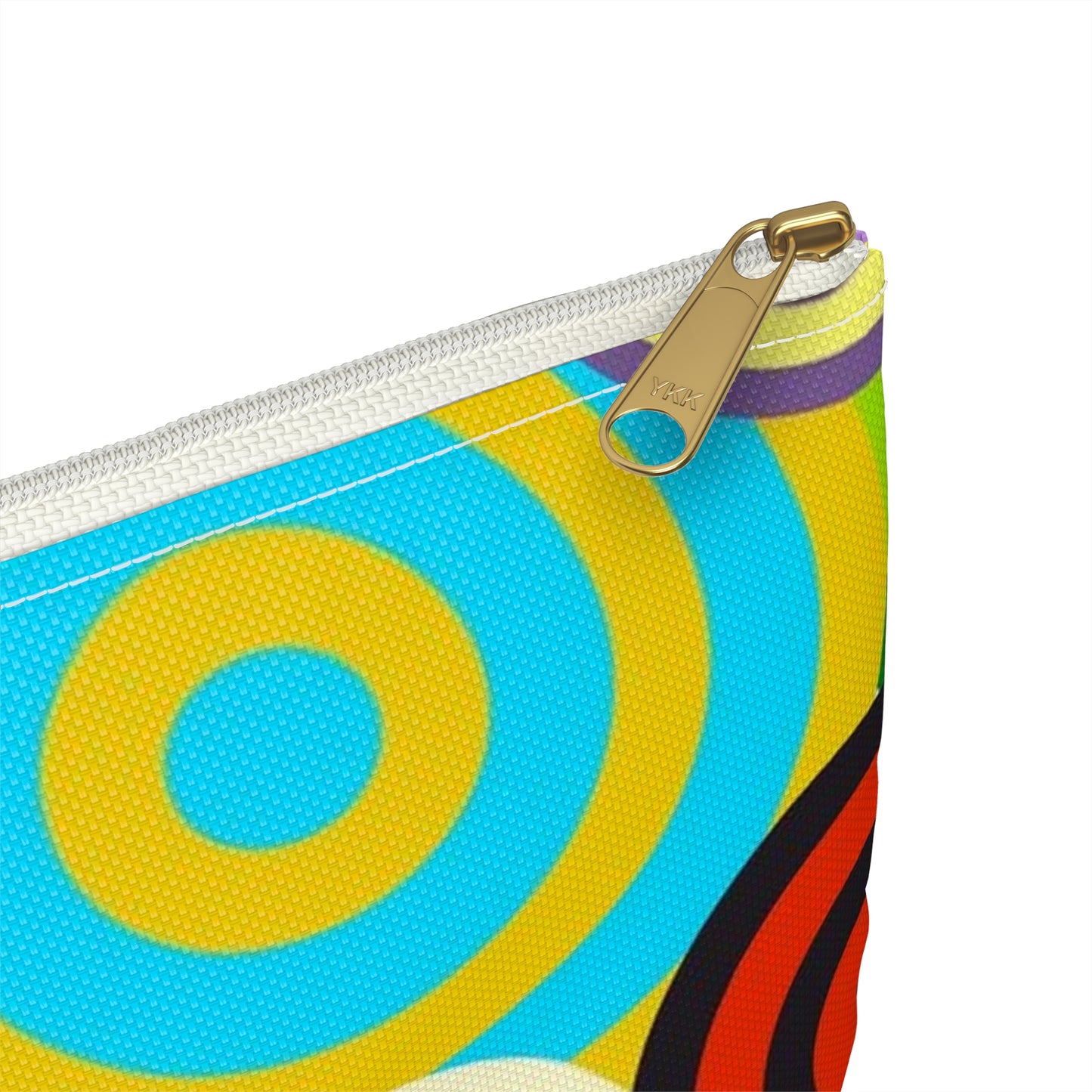 Colorful Circle Accessory Pouch, Fun Travel Organizer, Makeup Bag, Pencil Case, Gift for Her, Quirky Design