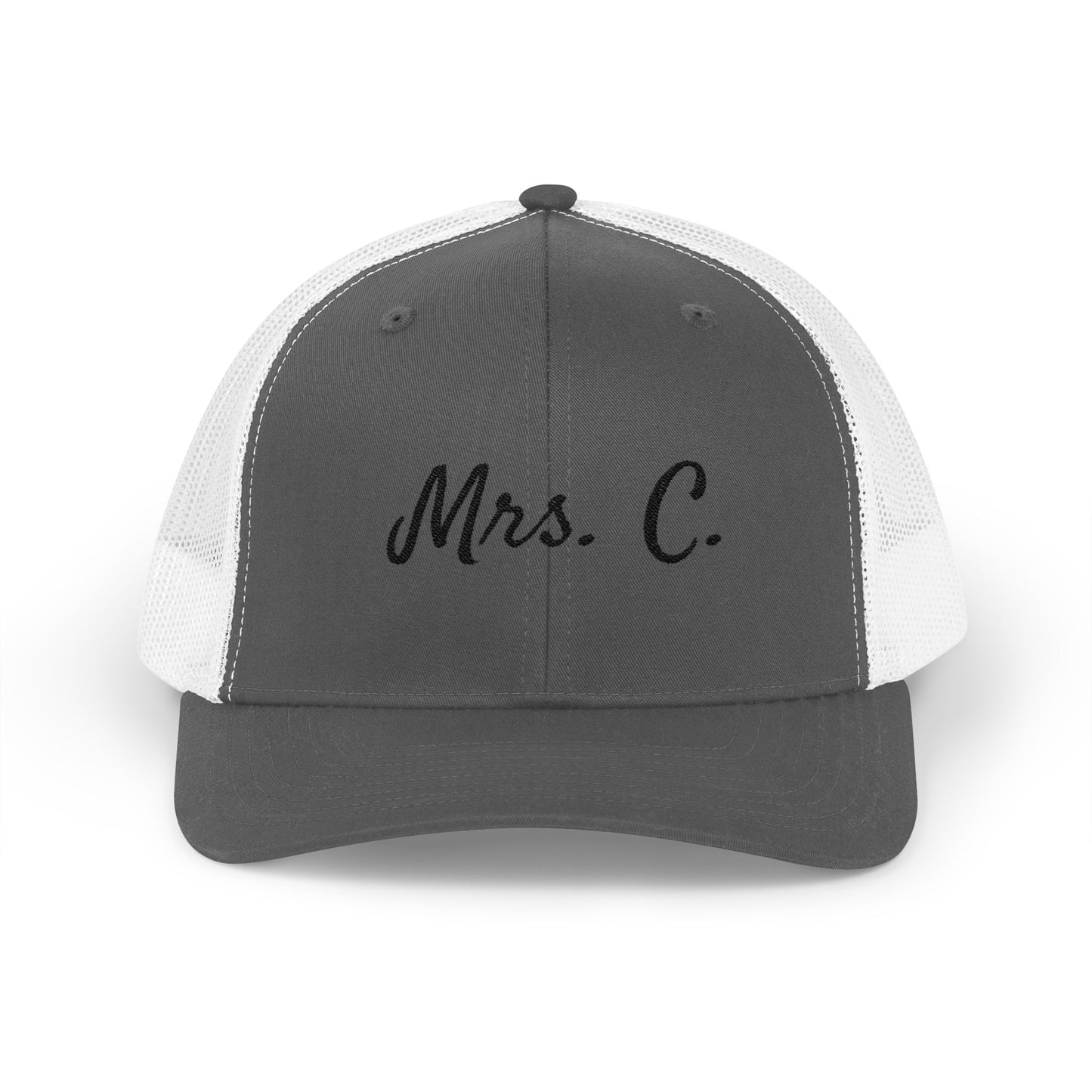 Mrs. C. Snapback Trucker Cap for Newlyweds, Wedding Gift, Bride Hat, Personalized Cap, Casual Style Accessories