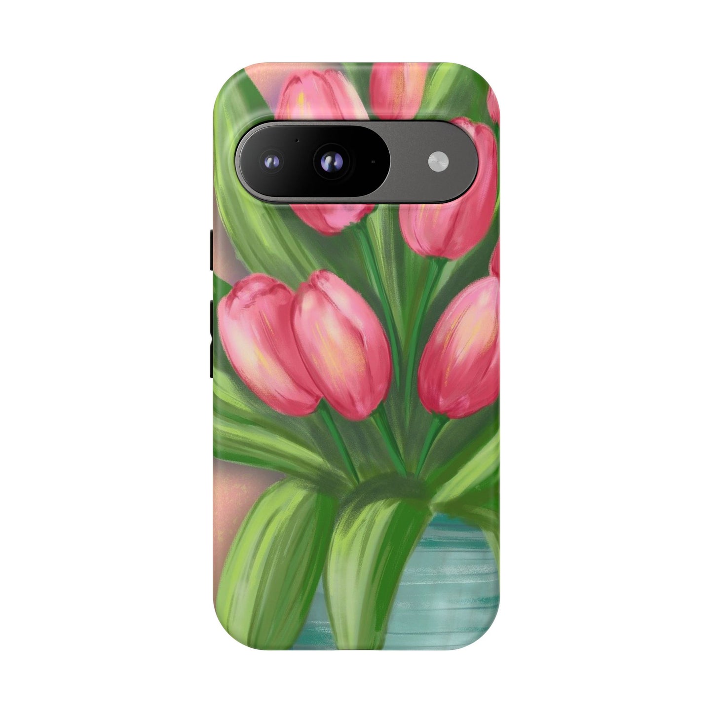 Floral Phone Case with Vibrant Tulips - Tough Cases for Garden Lovers, Spring Gifts, Nature Enthusiasts, Unique Gadget Accessories, [...]