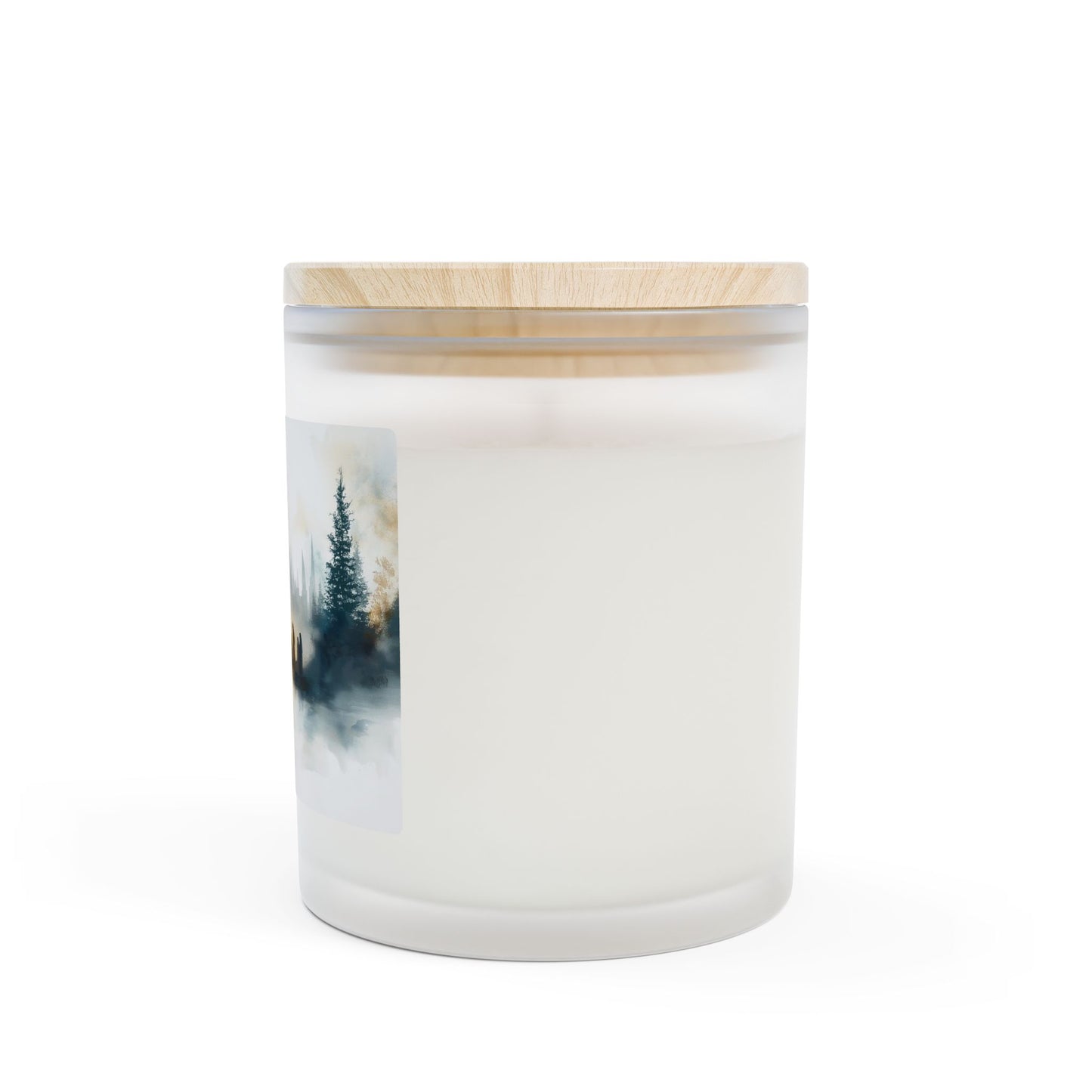 Frosted Glass Candle Holder, Cozy Home Decor, Gift for Winter, Holiday Candle, Relaxing Atmosphere, Aromatherapy Decor