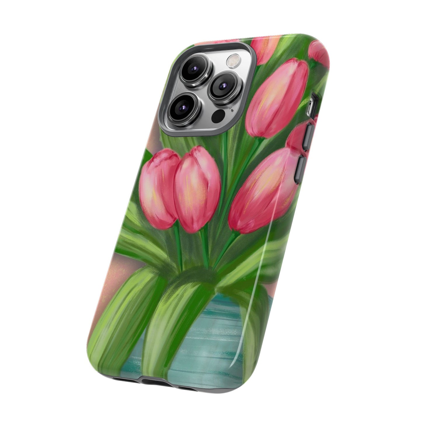 Floral Phone Case with Vibrant Tulips - Tough Cases for Garden Lovers, Spring Gifts, Nature Enthusiasts, Unique Gadget Accessories, [...]