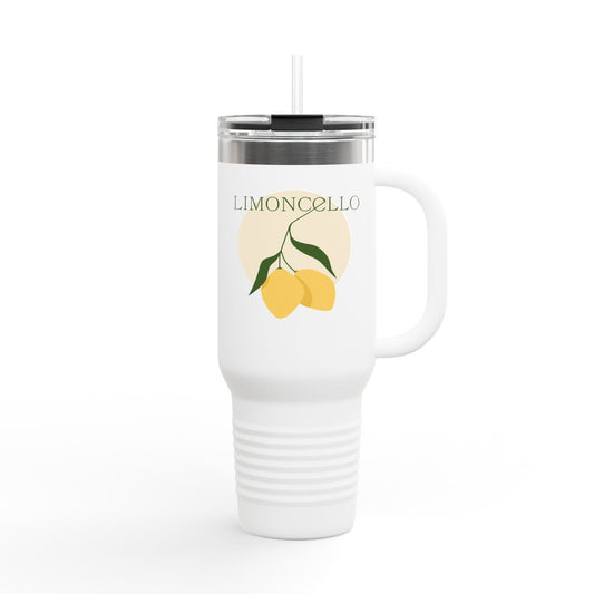 Limoncello Insulated Travel Mug, 40oz - Perfect for Road Trips, Summer Picnics, Camping, and Gift Ideas, Travel Mug for Lemon Lovers
